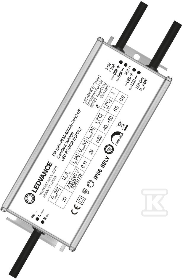 Zasilacz DR DIM-PFM-20W 220-240V - 4058075239951